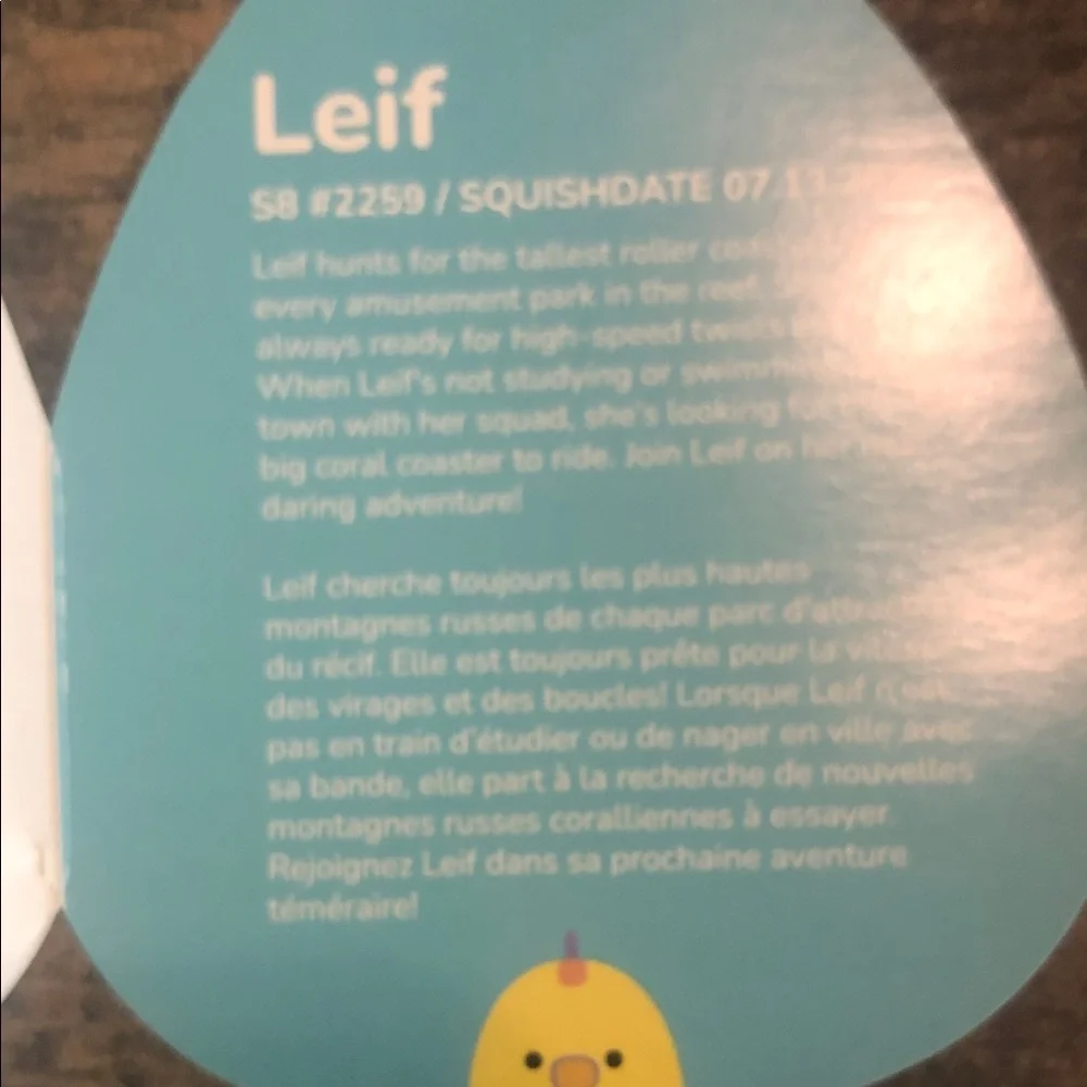 Squishmallows Yellow Bird Plush Toy - LEIF
